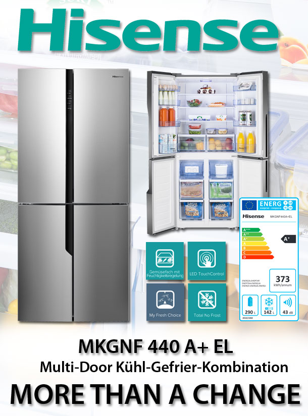 Hisense MKGNF440 A+ EL 4-Tür-Side by Side Kühlschrank No ...