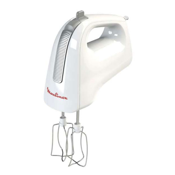 Moulinex HM 6121 Powermix Deluxe Handmixer Edelstahl Weiß/Silber ...