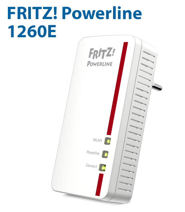AVM FRITZ!Powerline 1260 Set - Powerline-adapter - Gigabit 1200 Mbps - AC  WiFi 5 - 400