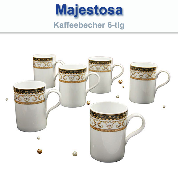 Serie Majestosa schwarz Set 2 teilig Milchgießer und Zuckerset 2 TLG Mehrfarbig 25x12x12 cm Creatable 15090 Porzellan