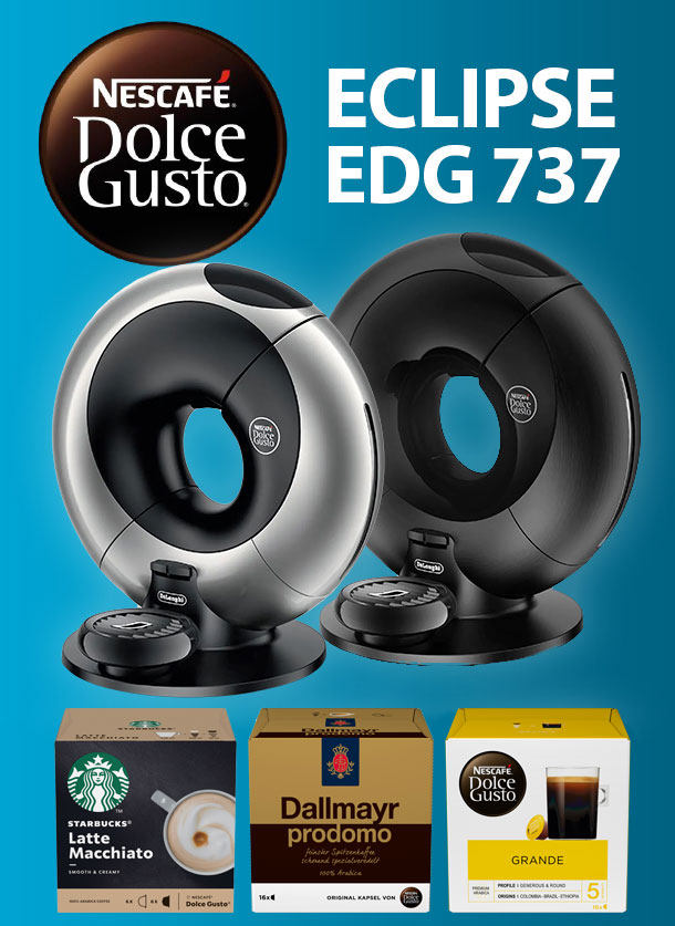 DELONGHI CAFETERA DE CAPSULAS DOLCE-GUSTO ECLIPSE EDG 737.S 15 BARES  AUTOMÁTICA TÁCTIL - WWW.CHIPSETNS.COM