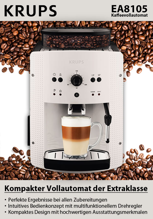 Krups EA 8105 EspressoKaffeeVollautomat Compacct Thermoblock System