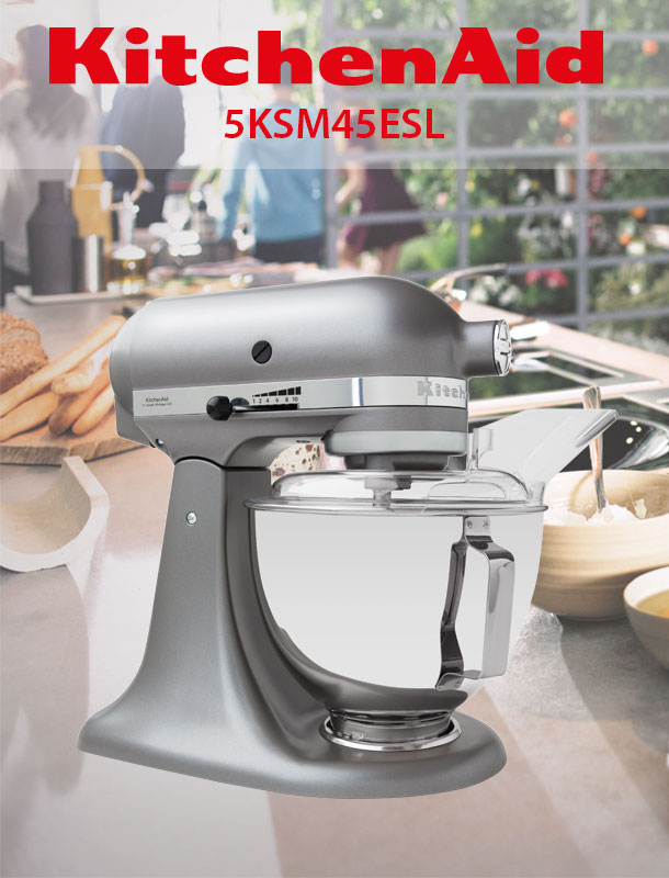 KitchenAid 5KSM45ESL Küchenmaschine Factory Serviced deltatecc.de - Ihr für und Haushalt