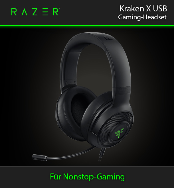 Razer Kraken X Usb Gaming Headset Over Ear Kopfhorer Surround Sound Deltatecc De Ihr Onlineshop Fur Elektronik Und Haushalt