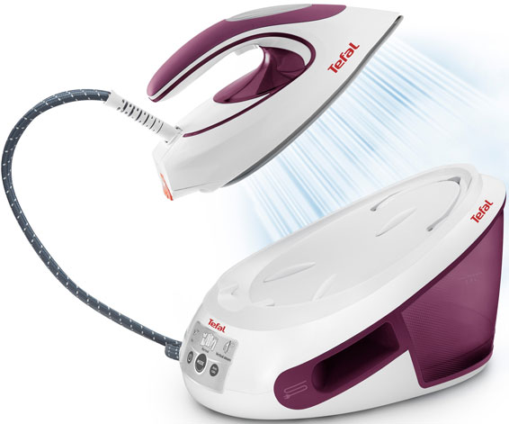 TEFAL SV 8054 Express Anti Calc Dampfgenerator weiss lila 36630076838 16