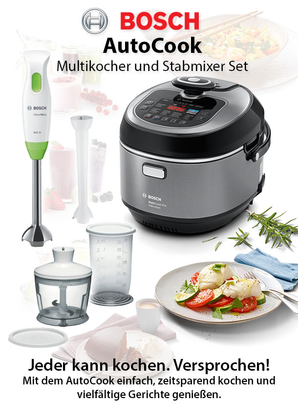 Bosch AutoCook MUC88B68DE Multikocher Induktion Dampfgarer