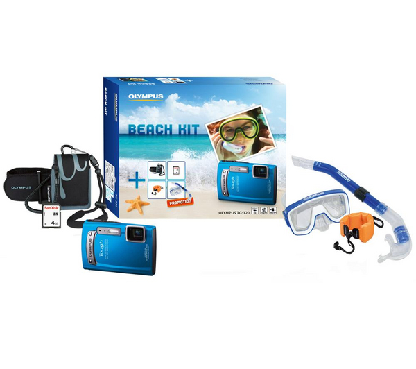 OLYMPUS Tough TG 320 Beach Kit Outdoordigitalkamera blau