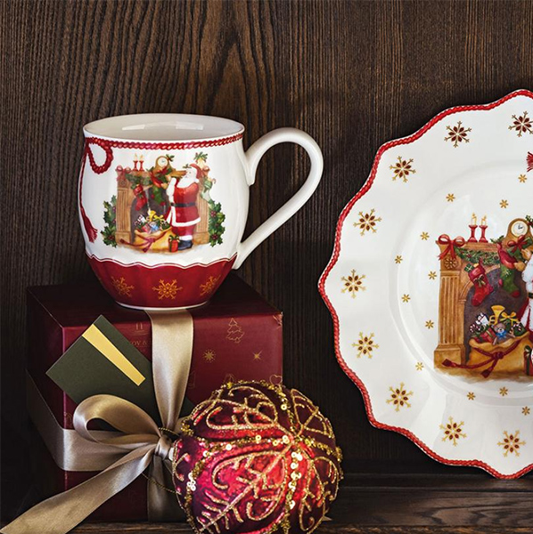 rot Villeroy & Boch Annual Christmas Edition Jahresbecher 2019 bunt Premium Porzellan